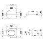 Duravit Universal WC-Sitz D-shaped mit Absenkautomatik - Produktansicht
