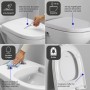 Duravit Universal WC-Sitz D-shaped mit Absenkautomatik - technische Ansicht