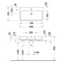 Duravit Qatego Waschtisch 80 x 47 cm, ohne Hahnloch - Detailansicht