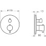 VitrA Origin Wannenfüll- und Brausethermostat, Unterputz - Detailansicht