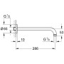 GROHE Rainshower Brausearm modern 28,6 cm Ausladung - Detailansicht