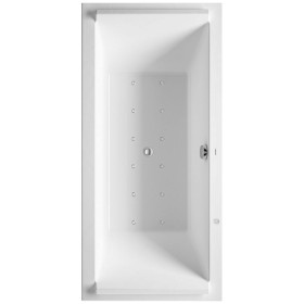 Baignoire balnéo rectangulaire Duravit Starck 180 x 80 cm avec système de jets, deux dossiers inclinés
