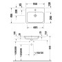 Duravit Qatego Einbauwaschtisch 55 x 45,5 cm, 1 Hahnloch - Produktansicht