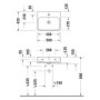 Duravit Qatego Waschtisch 50 x 42 cm geschliffen, ohne Hahnloch - Detailansicht
