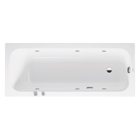 Baignoire rectangulaire à système de jets Duravit Qatego 170 x 70 cm, version encastrée