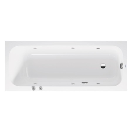 Baignoire rectangulaire à système de jets Duravit Qatego 170 x 70 cm, version encastrée