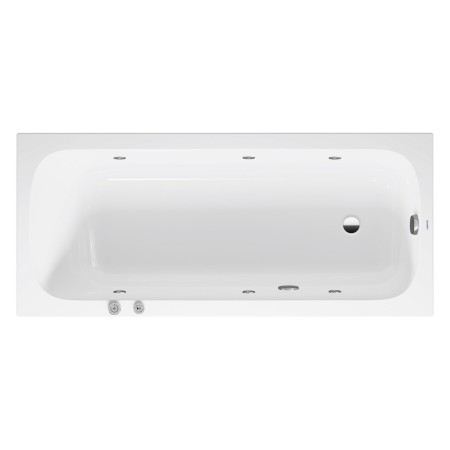 Vasca rettangolare con idromassaggio Duravit Qatego con sistema a getti 170 x 75 cm, versione ad incasso