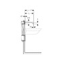 Robinetterie de lavabo Geberit Piave encastrée murale, alimentation secteur, pour boîtier de fonction UP - vue détaillée