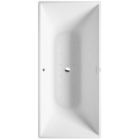 Baignoire balnéo rectangulaire Duravit DuraSquare avec système Air 185 x 85 cm Autoportante