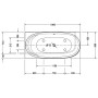 Duravit Cape Cod Whirlwanne Ecke links 190 x 90 cm mit Air-System - Detailansicht