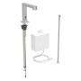 Robinet de lavabo Geberit Brenta montage sur pied, alimentation électrique, avec boîtier de fonction AP