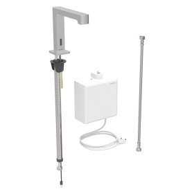 Robinet de lavabo Geberit Brenta montage sur pied, alimentation électrique, avec boîtier de fonction AP