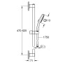 Ensemble de barre de douche GROHE Vitalio Comfort 110 de 60 cm avec 2 types de jets - photo produit