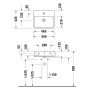 Duravit Qatego Waschtisch 50 x 42 cm, ohne Hahnloch, mit HygieneGlace - Detailansicht