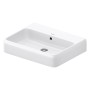 Lavabo Duravit Qatego 60 x 47 cm brossé, sans trou de robinet, avec HygieneGlace