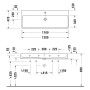 Duravit Qatego Waschtisch 120 x 47 cm, ohne Hahnloch - Detailansicht