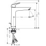 hansgrohe Miscelatore monocomando per lavabo Logis 190 - vista dettagliata