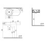 VitrA Liquid Waschtisch 80 cm, asymmetrisch - Detailansicht