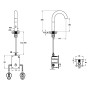 Mitigeur de lavabo sans contact VitrA Liquid 28,5 cm, alimentation électrique - vue détaillée