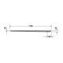 Duravit Starck Slimline Duschwanne Rechteck 170 x 80 cm mit Antislip - technische Ansicht