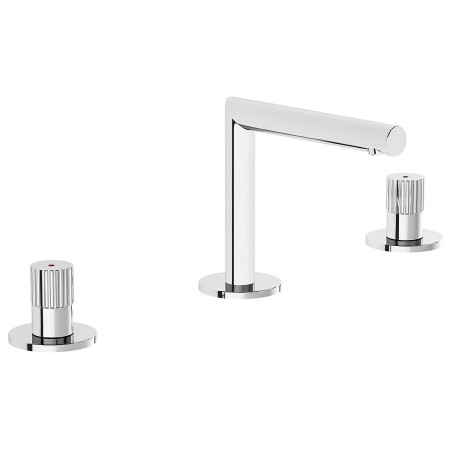 Robinetterie de lavabo à deux poignées VitrA Origin 3 trous sans bonde de vidage, en saillie