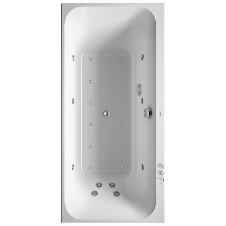 Duravit Happy D2 Rechteck Whirlwanne 190 x 90 cm mit Combi-System P, zwei Rückenschrägen