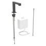Robinet de lavabo Geberit Brenta à montage sur pied, alimentation électrique, avec boîtier de fonction AP