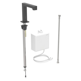 Robinet de lavabo Geberit Brenta à montage sur pied, alimentation électrique, avec boîtier de fonction AP