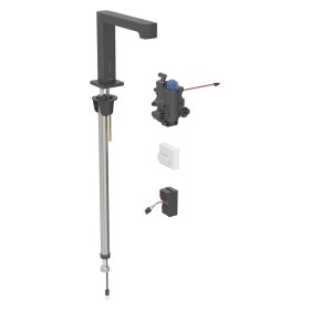 Robinet de lavabo Geberit Brenta à montage sur pied, alimentation réseau, pour boîte de fonction UP