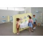 Geberit Bambini Spiel- und Waschlandschaft, 3 Waschplätze, tieferes Becken links - Detailansicht