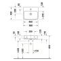 Duravit Qatego Waschtisch 50 x 42 cm geschliffen, ohne Hahnloch, mit HygieneGlace - Detailansicht