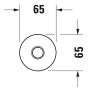Duravit Brausearm mit Deckenanschluss 20 cm - technische Ansicht