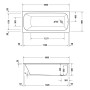 Duravit Qatego Rechteck-Whirlwanne mit Air-System 180 x 80 cm, Einbauversion - Detailansicht