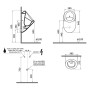 VitrA Liquid Urinal integrierte Touch Free-Spülsteuerung, Netzbetrieb 230 V - Detailansicht