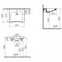 VitrA Conforma Waschtisch 60 x 54,5/51 cm ohne Hahnloch, ohne Überlauf - Detailansicht