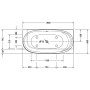 Duravit Cape Cod Whirlwanne Ecke rechts 190 x 90 cm mit Air-System - Detailansicht