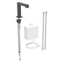Robinet de lavabo Geberit Brenta à montage sur pied, alimentation électrique, avec boîte de fonction AP