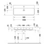Duravit Qatego Waschtisch 100 x 47 cm, ohne Hahnloch - Detailansicht