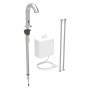 Robinet de lavabo Geberit Piave à montage sur pied, alimentation secteur, avec boîtier de fonction AP