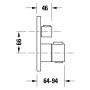 Duravit Thermostatarmaturen Thermostat Unterputz Set, 1 Verbraucher, rund - Detailansicht