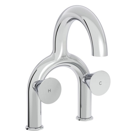 VitrA Liquid Zweigriff-Waschtischarmatur, 2-Loch-Montage, 31 cm