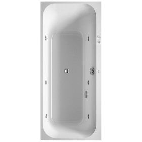 Duravit Happy D2 Rechteck Whirlwanne 180 x 75 cm mit Jet System, Rückenschräge rechts
