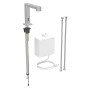 Robinet de lavabo Geberit Brenta, montage sur pied, alimentation secteur, avec boîtier de fonction AP