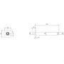 Villeroy & Boch Universal Showers Regenbrausearm eckig - Detailansicht