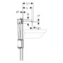 Robinet de lavabo mural Geberit Brenta, fonctionnement par générateur, pour boîte de fonction UP - photo produit