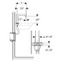 Robinet de lavabo Geberit Brenta en montage sur pied - photo produit