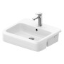 Duravit Qatego Vasque encastrée à moitié 55 x 47 cm, avec HygieneGlace