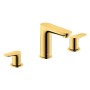 Robinetterie de lavabo 3 trous Duravit Wave avec bonde