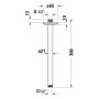 Duravit Brausearm mit Deckenanschluss 30 cm - technische Ansicht