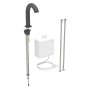 Robinet de lavabo Geberit Piave à montage sur pied, alimentation secteur, avec boîtier de fonction AP